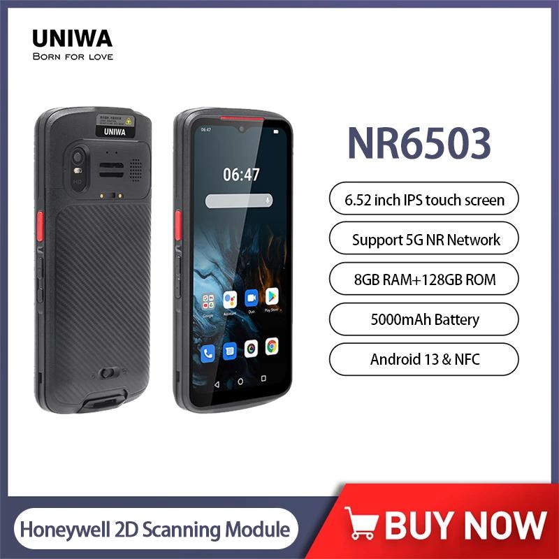 UNIWA Ʈ ȵ̵ 13, IP66 QR ĳ, PDA ϴ 2D ĳ , 8GB + 128GB RFID , 5000mAh 5G Ʈũ NFC, NR6503